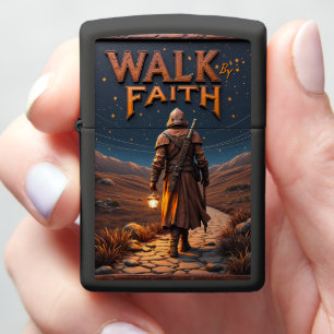 Embossed Hiker Night Stars Trail Zippo Lighter