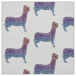Embossed Indigo Gradient Paw Print Dog Outline Fabric