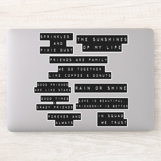 Embossed Label Scrapbook Friendship Quote Captions (Computer)