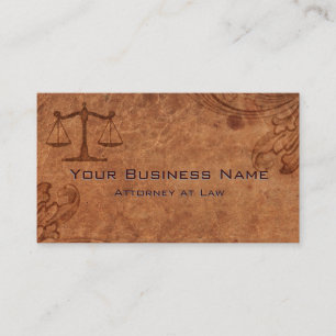 Embossed Leather Attorney at Law Business Card