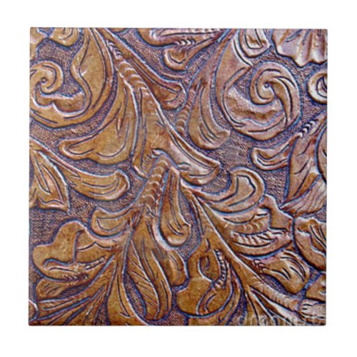 EMBOSSED LEATHER DESIGNS TILE