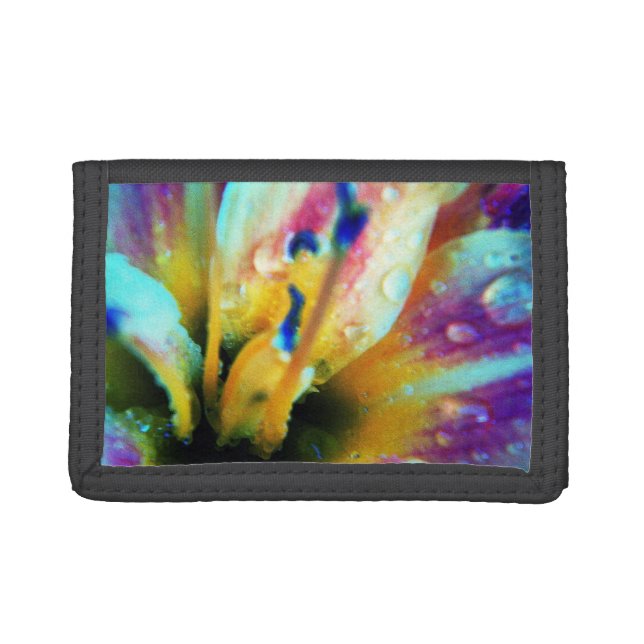 Embossed Lily Leather Wallet For Women (Front)