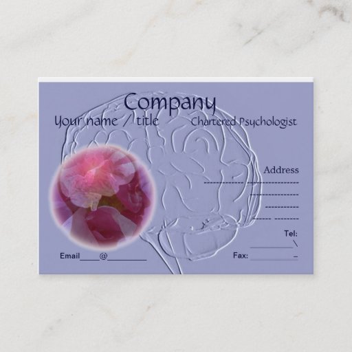 Customizable Embossed look brain business card