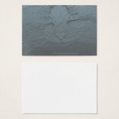 Embossed Look Cat Face Gray Blue (Front & Back)