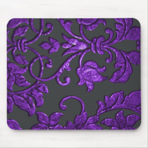 Embossed Look Damask Mouse Pad