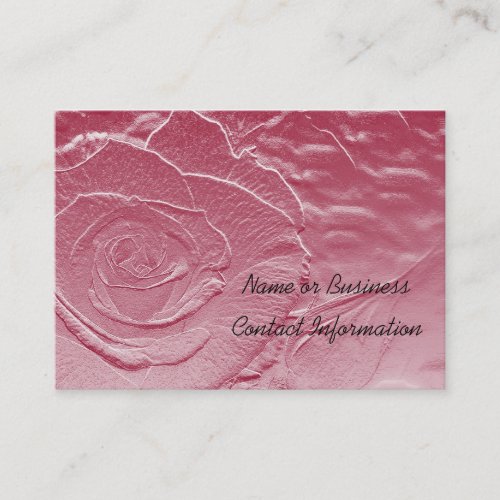 Embossed Look Red Rose Business Card