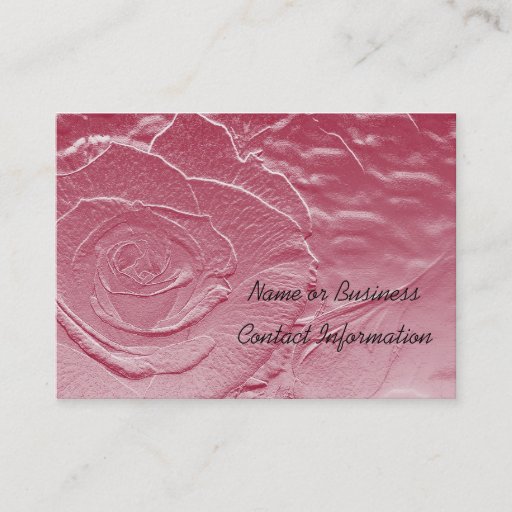Customizable Embossed Look Red Rose Business Card