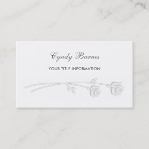 Embossed Look Roses Business Card