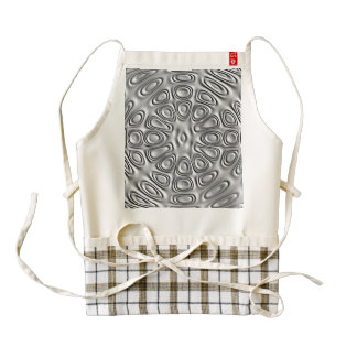 Embossed Look Silver Gray Metal Sand Flower Zazzle HEART Apron