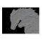 Embossed Look Silver Horses