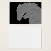 Embossed Look Silver Horses (Front & Back)