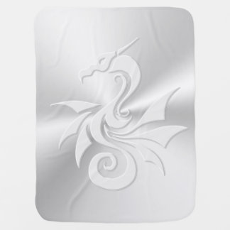 Embossed-look Tribal Dragon Baby Blanket