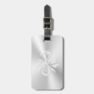 Embossed-look Tribal Dragon Luggage Tag
