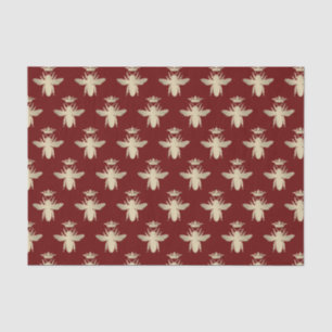 Embossed Medieval Crown Vintage Queen Bee Pattern Tissue Paper