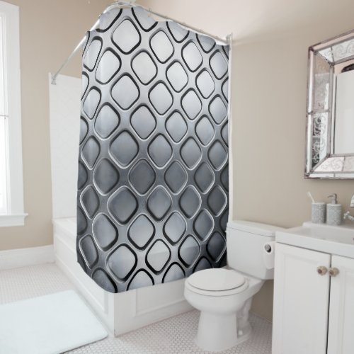 Embossed Metal Shower Curtain