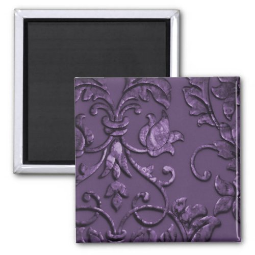 Embossed Metallic Damask Magnet