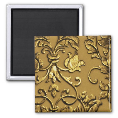 Embossed Metallic Damask Magnet