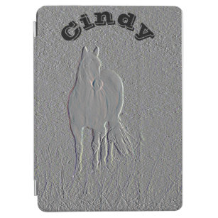 Embossed Metallic Horse iPad Air Cover