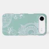 Embossed Mint Paisley Case-Mate iPhone Case (Back (Horizontal))