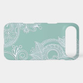 Embossed Mint Paisley Case-Mate iPhone Case (Back (Horizontal))