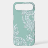 Embossed Mint Paisley Case-Mate iPhone Case (Back)
