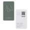 Embossed monstera leaf monogram Qr code 