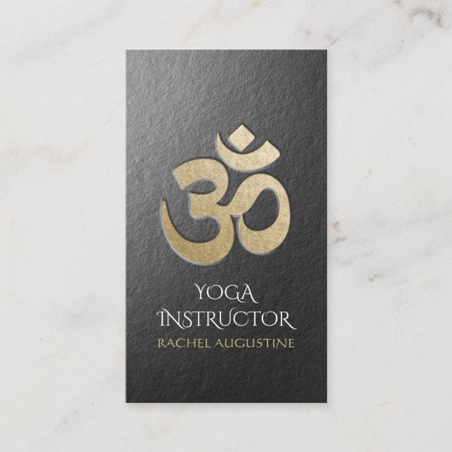Embossed OM Symbol YOGA Instructor Appointment (Front)