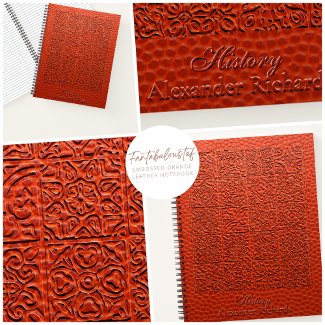Embossed Orange Leather