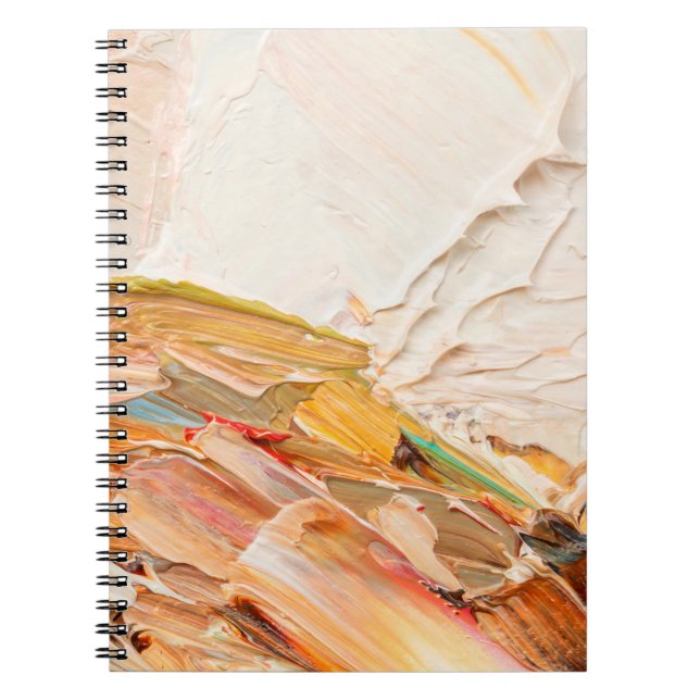 Embossed pasty oil paints and reliefs. Primary col Notebook (Front)