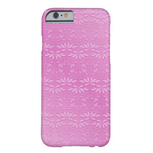 Embossed Pink Elegance Barely There iPhone 6 Case