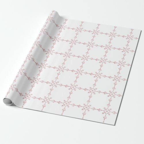Embossed Pink Fleur de Lis Classical French motif  Wrapping Paper