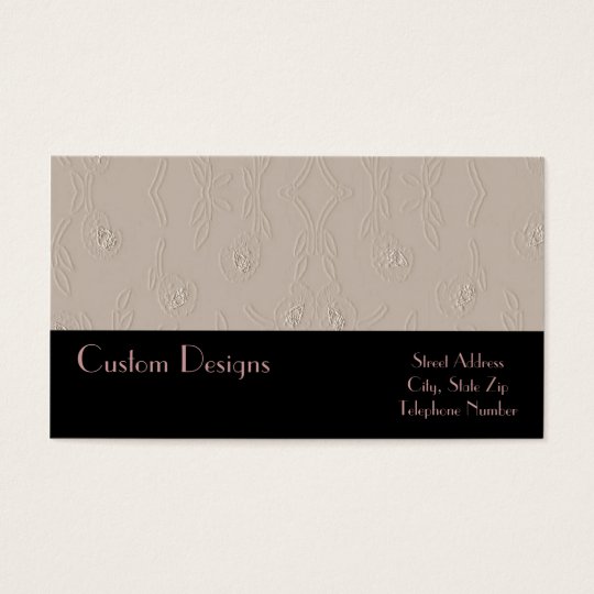 Embossed Platinum on Black Business Cards