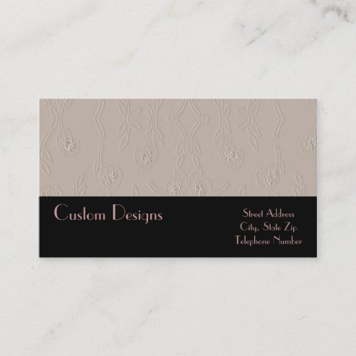 Embossed Platinum on Black Business Cards