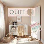 Embossed QUIET Door Hanger Baby’s Room Dorm Office<br><div class="desc">Simple,  professional lettering on a large,  rigid,  high-quality 3/8” plastic in a peaceful eggshell color. Makes a darling,  useful gift for baby’s nursery door. Also great for family and friends who need a professional sign for their office,  dorm,  or bedroom.</div>