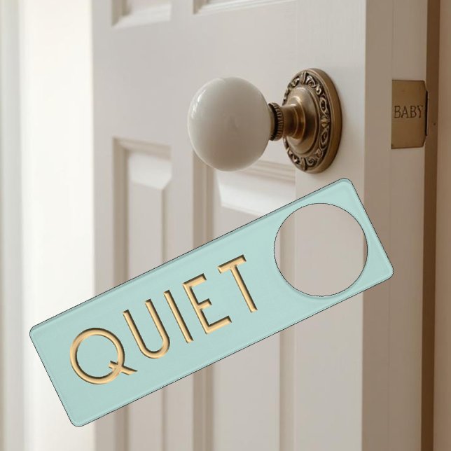 Embossed QUIET Door Hanger Baby’s Room Dorm Office (Creator Uploaded)