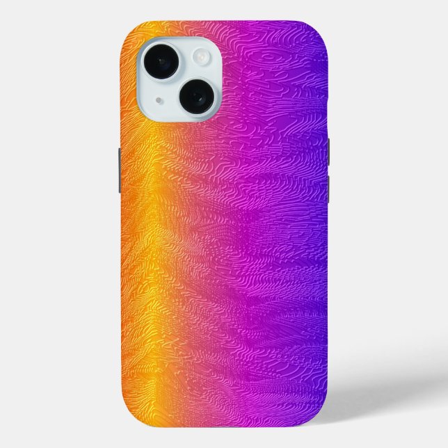 Embossed Rainbow Case-Mate iPhone Case (Back)