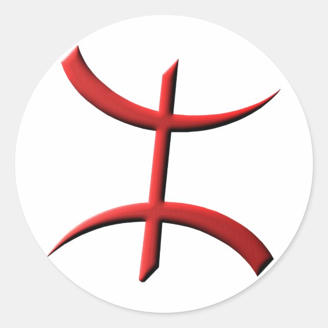 embossed red aza sticker (Front)