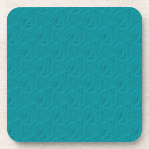 Embossed Roses Teal COASTERS