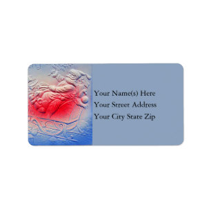 Embossed Santa in Sleigh Vintage Address Label