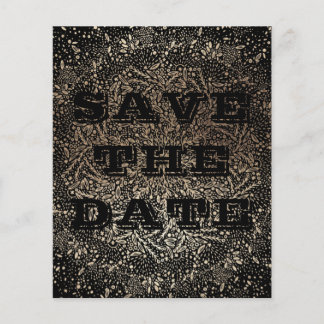 Embossed save the date Elegant Black Gold budget Flyer