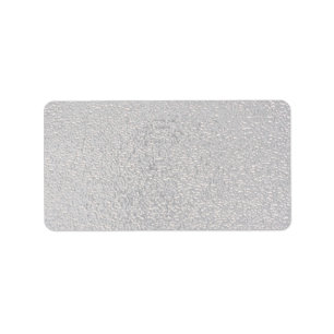 Embossed silver label