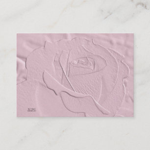 Embossed Soft Pink Rose Business Card