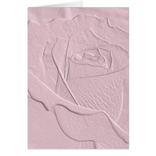 Embossed Soft Pink Rose Cards (Front)