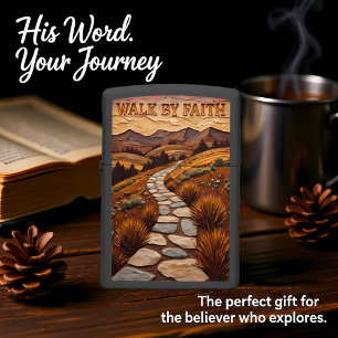 Embossed Stone Path Forest Hills Zippo Lighter