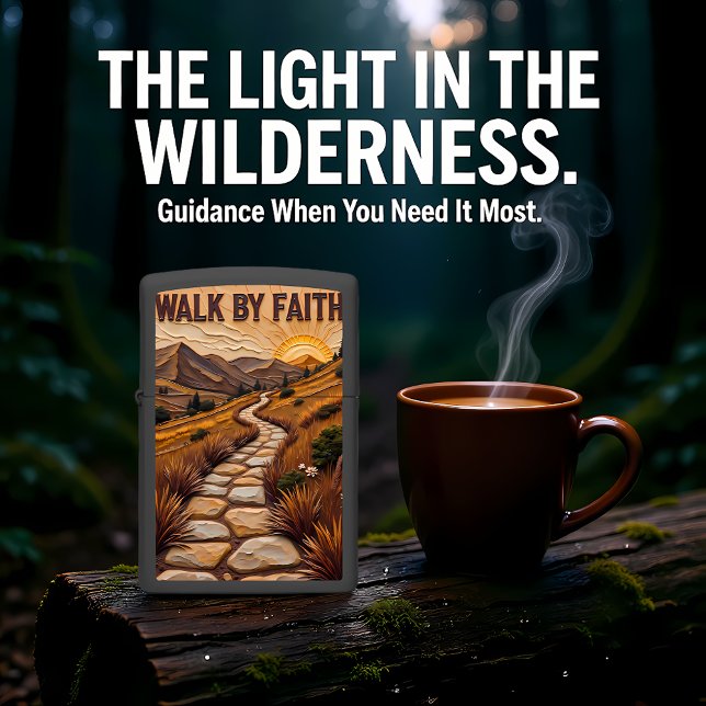 Embossed Stone Path Sunrise Walk Zippo Lighter (Creator Uploaded)