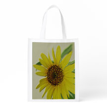 Embossed Sunflower Reusable Grocery Bag