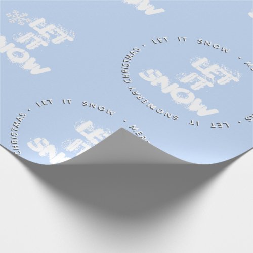 Embossed Text Let it Snow Wrapping Paper