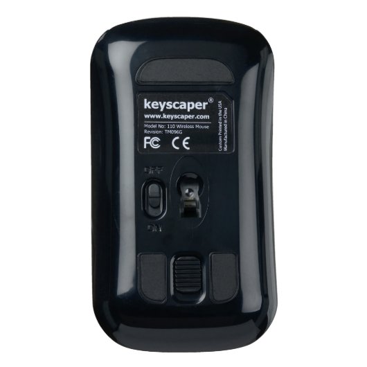 Embossed Thin Blue Line Flag Wireless Mouse (Back)