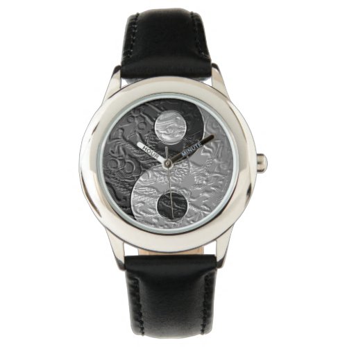 Embossed Yin Yang Dragon Watch