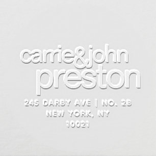 Embosser Modern Typography Address
